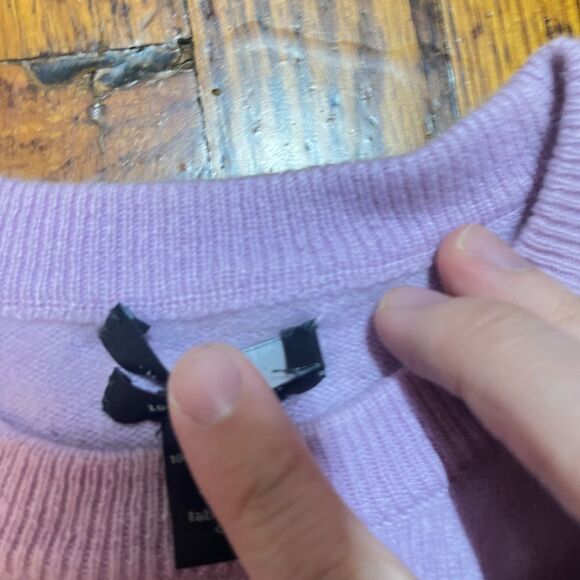 Halogen 100% Cashmere Sweater Women's M Lavender Purple Crew Neck Pullover - Picture 8 of 15